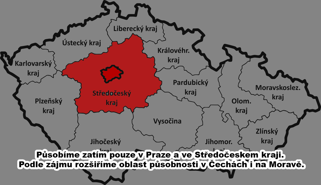 Působíme zatím v Praze a Středočeském kraji.